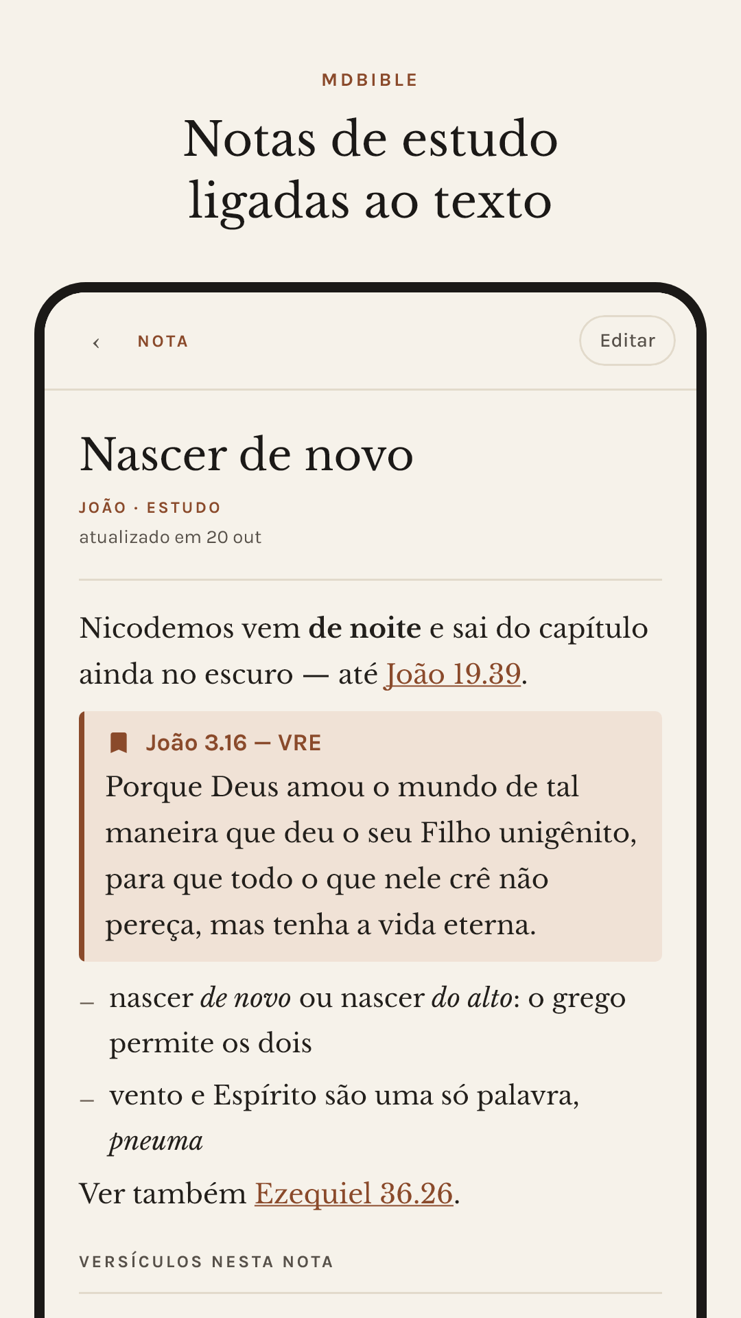 Uma nota de estudo